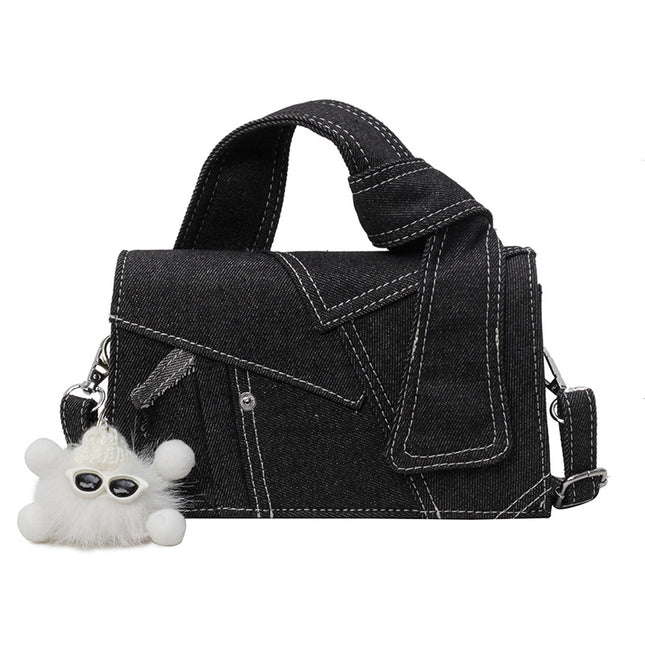 Chic Patchwork Denim Handbag
