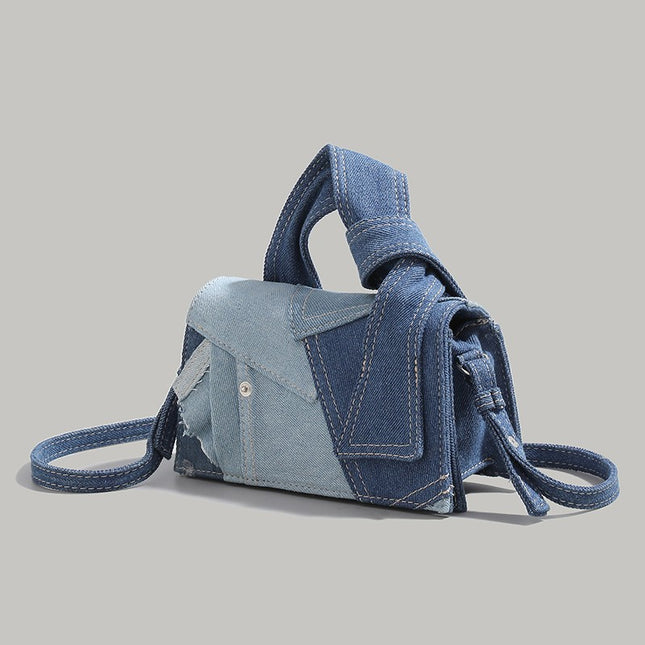Chic Patchwork Denim Handbag – product detail