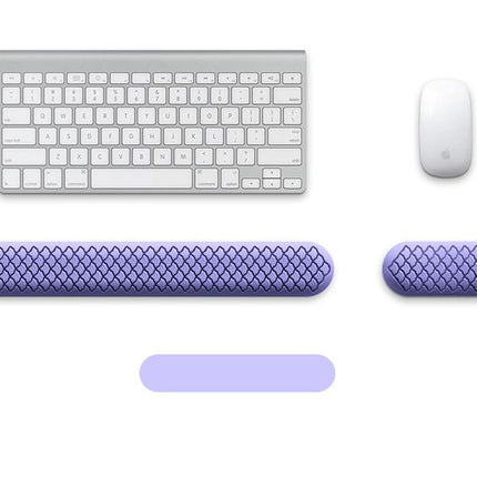 Ergonomic Keyboard & Mouse Wrist Rest Set - Soft Silicone, Non-Slip Base, Comfortable Support(purple)