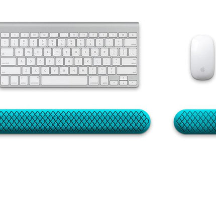 Ergonomic Keyboard & Mouse Wrist Rest Set - Soft Silicone, Non-Slip Base, Comfortable Support(blue)