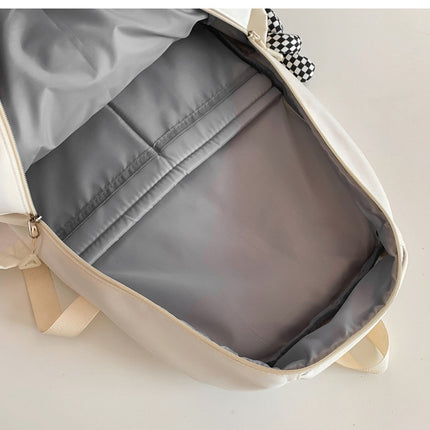 Large Capacity Nylon Backpack - Fits Tablet, A4 Magazines, Umbrella - Multiple Pockets & Adjustable Straps(black)