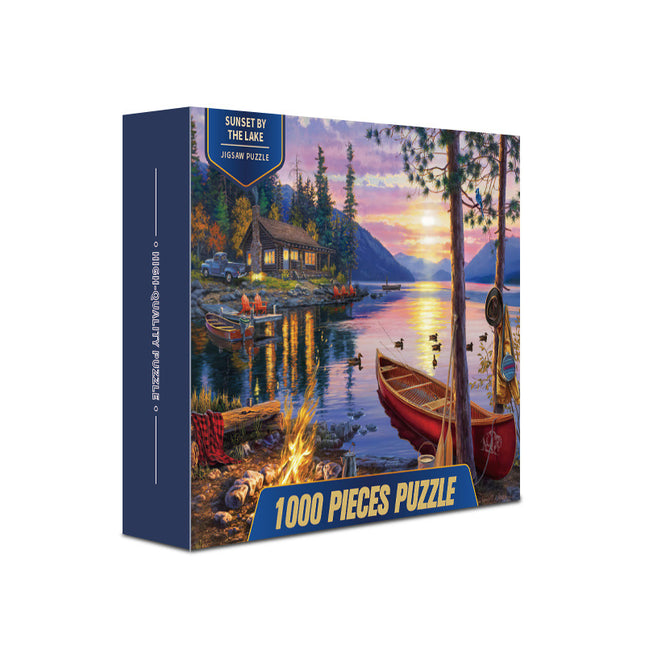 Lake -side sunset puzzle V888-ELOSUNG3089