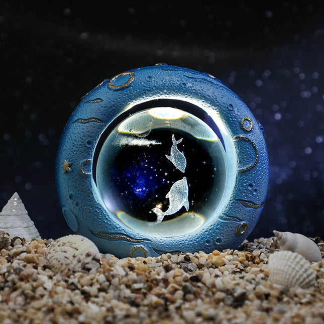 Celestial Ring LED Crystal Ball Lamp