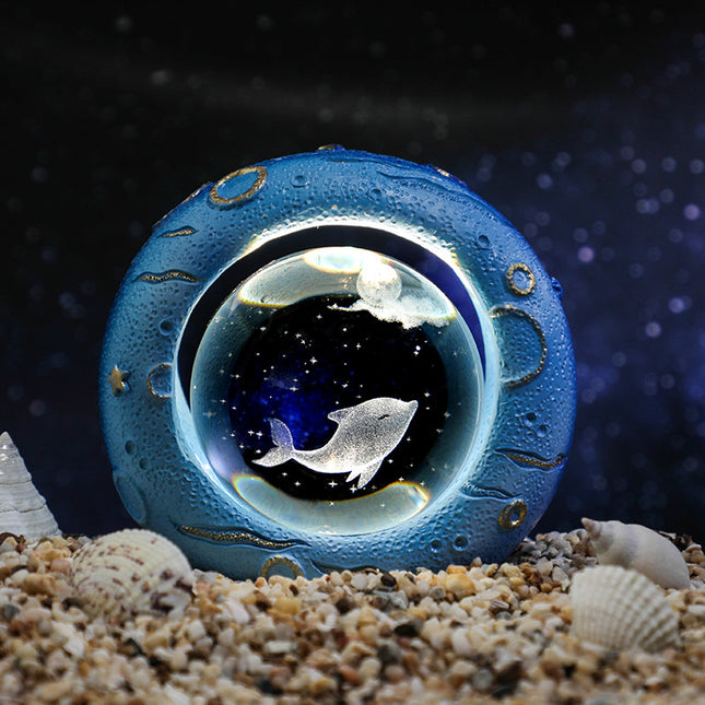 Celestial Ring LED Crystal Ball Lamp