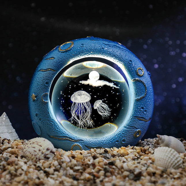 Celestial Ring LED Crystal Ball Lamp