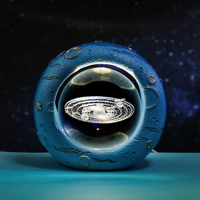 Celestial Ring LED Crystal Ball Lamp