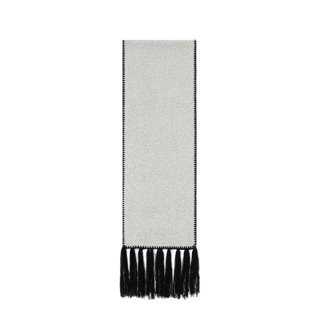 Beige Contrast Edge & Tassel Scarf – product detail