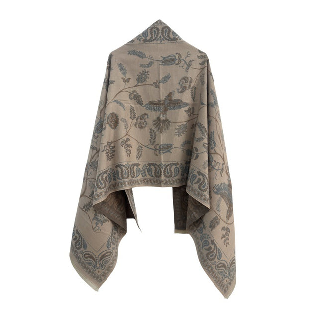 Brown Women's Soft Jacquard Shawl – product detail