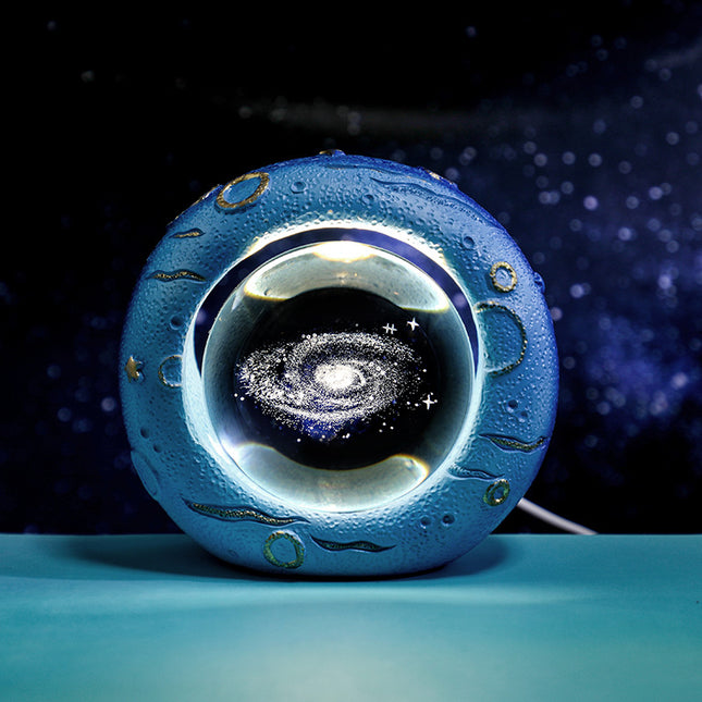 Celestial Ring LED Crystal Ball Lamp