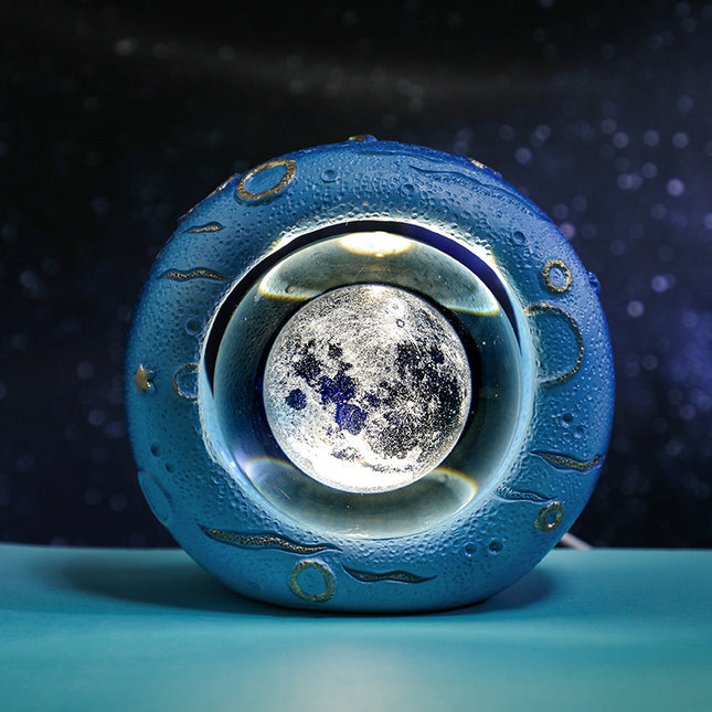 Celestial Ring LED Crystal Ball Lamp