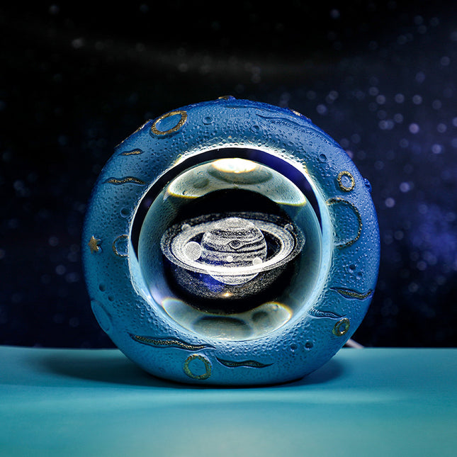 Celestial Ring LED Crystal Ball Lamp