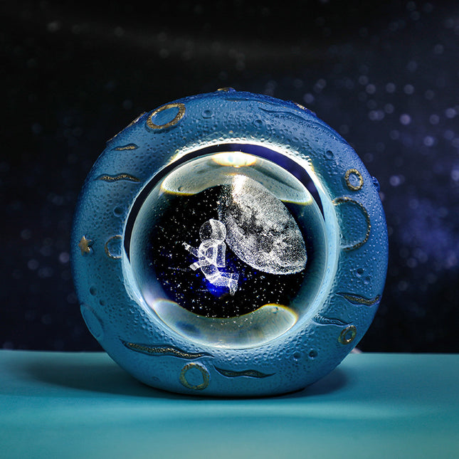 Celestial Ring LED Crystal Ball Lamp