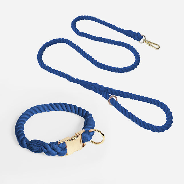 Handmade Gradient Rope Dog Collar & Leash Set