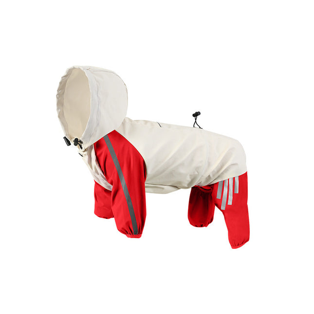 Colorblock (Beige red) Dog Raincoat – product detail