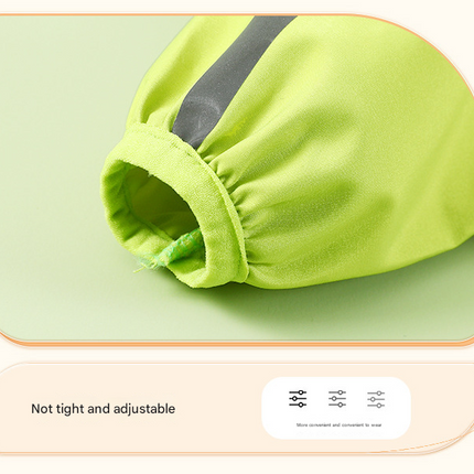 Colorblock (Beige blue) Dog Raincoat - Waterproof with Hood and Reflective Strips (Size M)