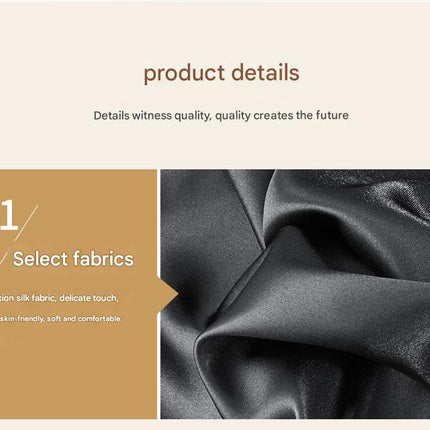 Navy blue Silky Satin Pillowcase Pair - Smooth for Hair & Skin, Elastic Fitted (46x90+16cm)