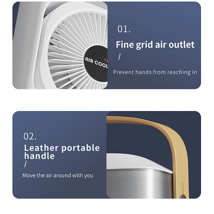 White 3-in-1 Portable Air Cooler Fan – product perspective