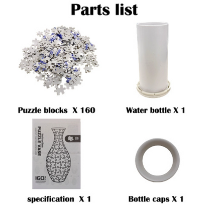 Unique 3D Puzzle Vase with Built-in Water Holder - Fun DIY Project (Autumn)