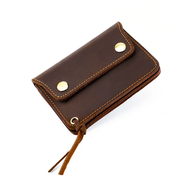 Coffee Vintage Handmade Crazy Horse Leather Wallet