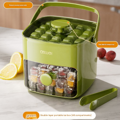 Green Innovative Press-Release Ice Cube Maker (48 Cubes)