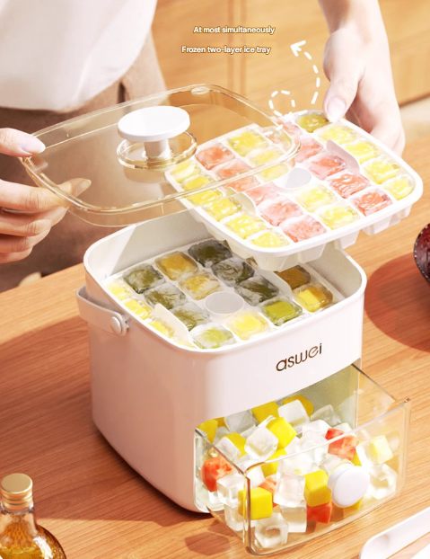 Green Innovative Press-Release Ice Cube Maker (48 Cubes)