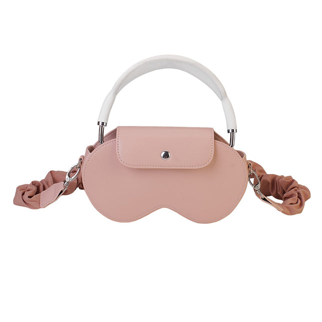 Pink Chic PU Leather Crossbody Storage Bag for Apple Airpods Max