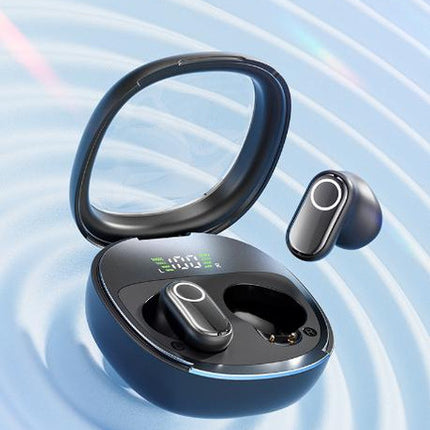 Purple Feather-Light TWS Earbuds - Bluetooth 5.4, Hi-Fi Sound, LED Display Case, 60H+ Playtime, Touch Control