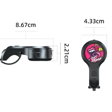 Black Style E Ultra-Loud Electric Bike Horn - 130dB USB Rechargeable, IPX6 Waterproof, Easy Mount Bicycle Safety Bell