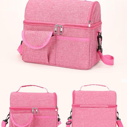 2 Pcs Grey Premium Double Layer Insulated Lunch Bag – hardware detail