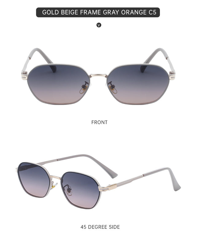Purple Gradient Lenses Chic Oval Sunglasses for Women – product detail