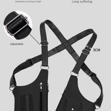 Black Urban Tactical Anti-Theft Shoulder Holster Bag - Secure Multi-Pocket Chest Rig for Men