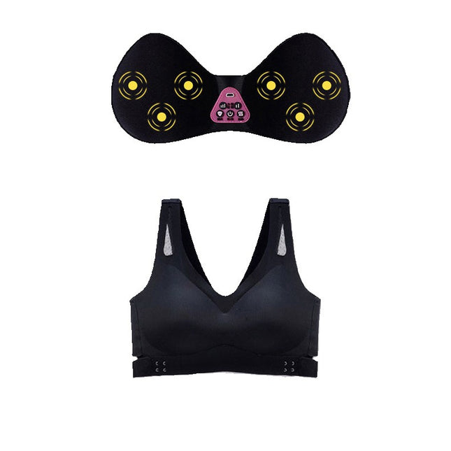 Size L Black Wireless Electric Breast Massager Bra
