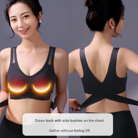 Size L Black Wireless Electric Breast Massager Bra – product detail