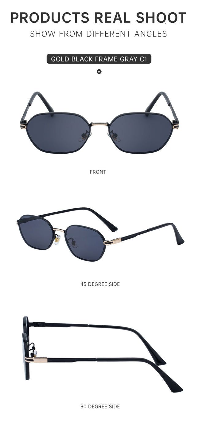 Blue Lenses Chic Oval Sunglasses for Women – product detail