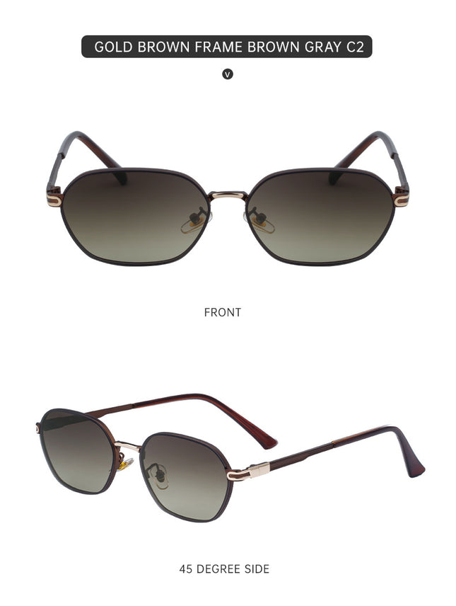 Dark Green Gradient Lenses Chic Oval Sunglasses for Women – product detail