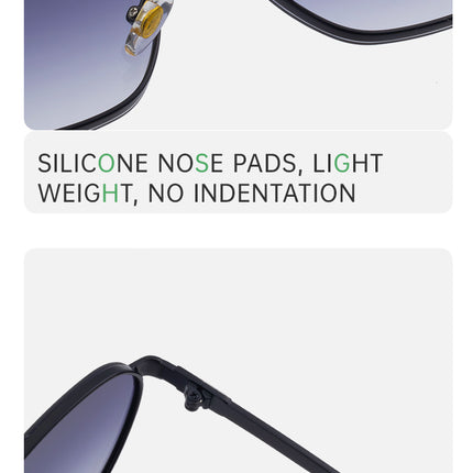 Green Gradient Lenses Chic Oval Sunglasses for Women - UV400 Protection Lightweight Metal Frame, Comfortable Design