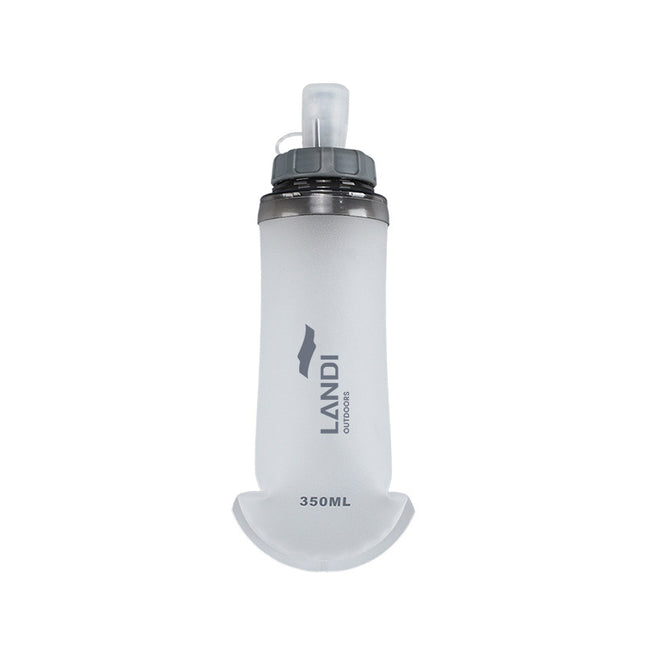 Grey and White Ultra-Lightweight 350ml Soft Running Flask