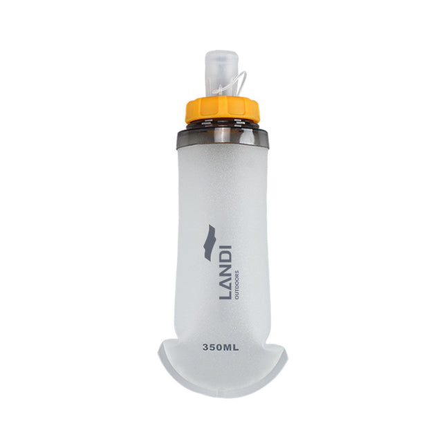 Orange and White Ultra-Lightweight 350ml Soft Running Flask