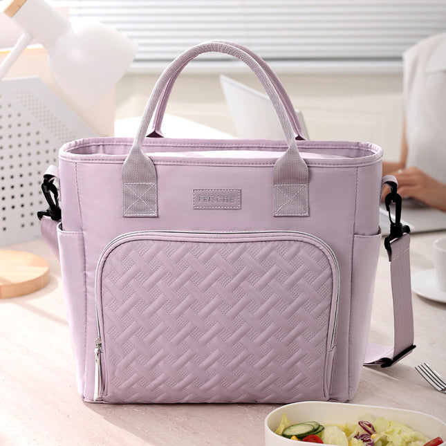 Purple Chic Insulated Lunch Tote Bag