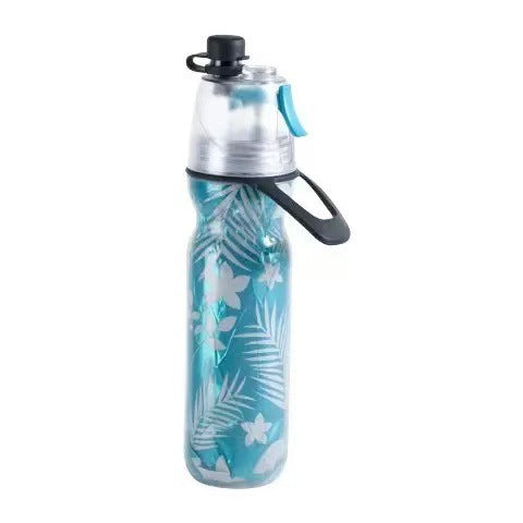 Cyan 500ML Insulated Sports Water Bottle with Cooling Mist