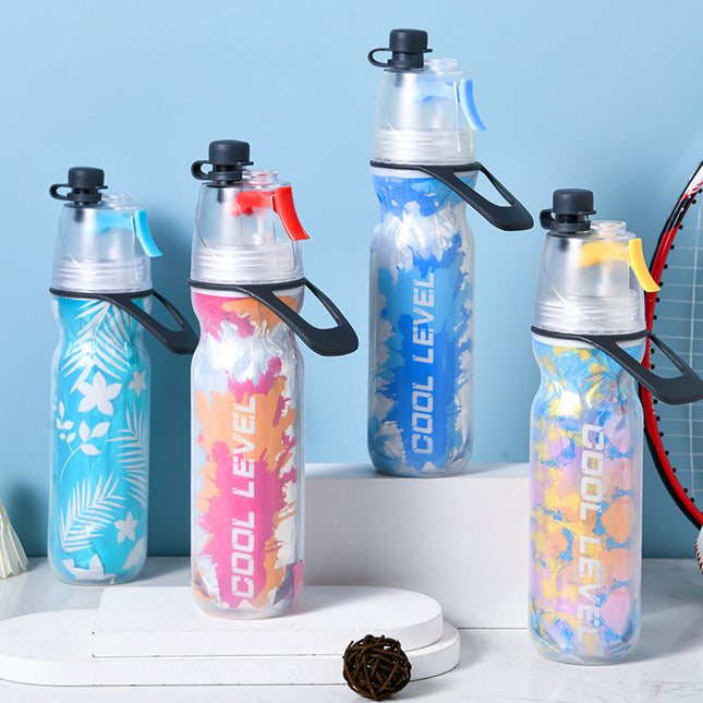 Yellow 500ML Insulated Sports Water Bottle with Cooling Mist – product detail