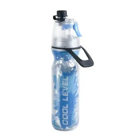 Blue 500ML Insulated Sports Water Bottle with Cooling Mist