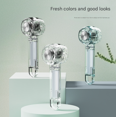 Transparent Green Portable Mini Cooling Fan with Semiconductor Ice Compress – product detail