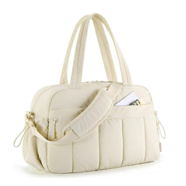 Beige Versatile Carry-On Travel Duffel Bag