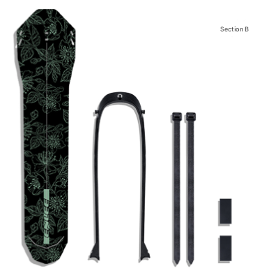 Style B Black and Green Lightweight Bicycle Rear Mudguard