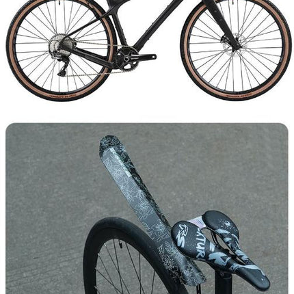 Style B Black and Green Lightweight Bicycle Rear Mudguard - Adjustable PP5 Fender for MTB, Road & Folding Bikes (NOT for V-Brakes)