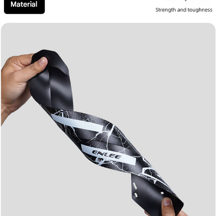 Style B Black and Green Lightweight Bicycle Rear Mudguard - Adjustable PP5 Fender for MTB, Road & Folding Bikes (NOT for V-Brakes)