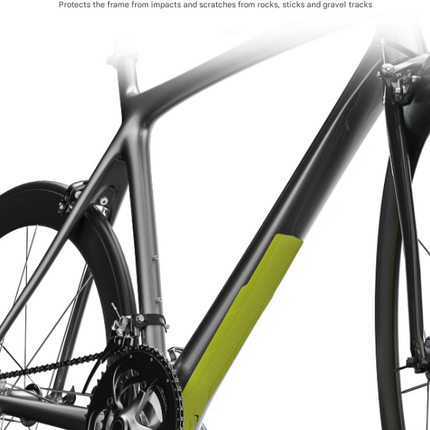 2 Pcs Green Durable Bicycle Frame Down Tube Protector Sticker  - Anti-Scratch Guard for MTB & Road Bikes