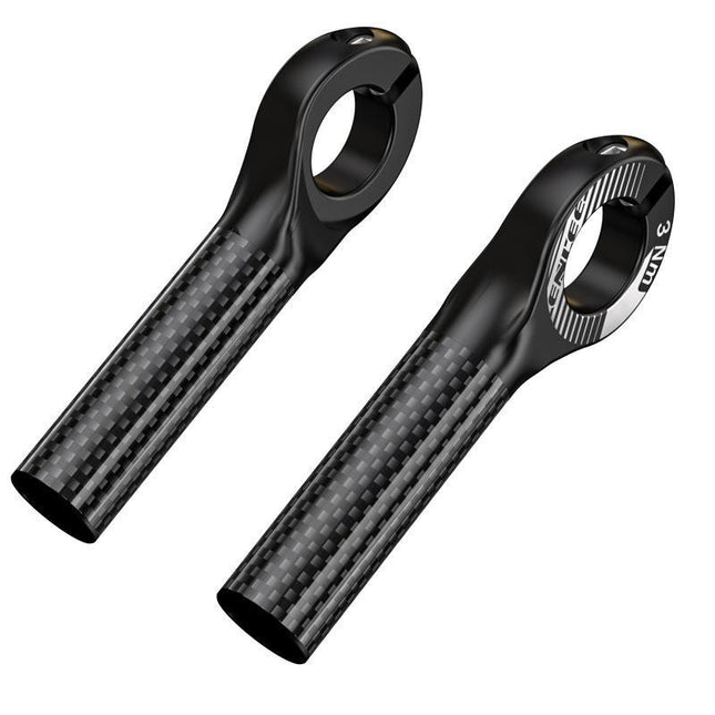 Black Ultralight Carbon Fiber Bicycle Bar Ends