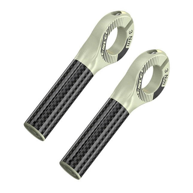 Black and Light Green Ultralight Carbon Fiber Bicycle Bar Ends